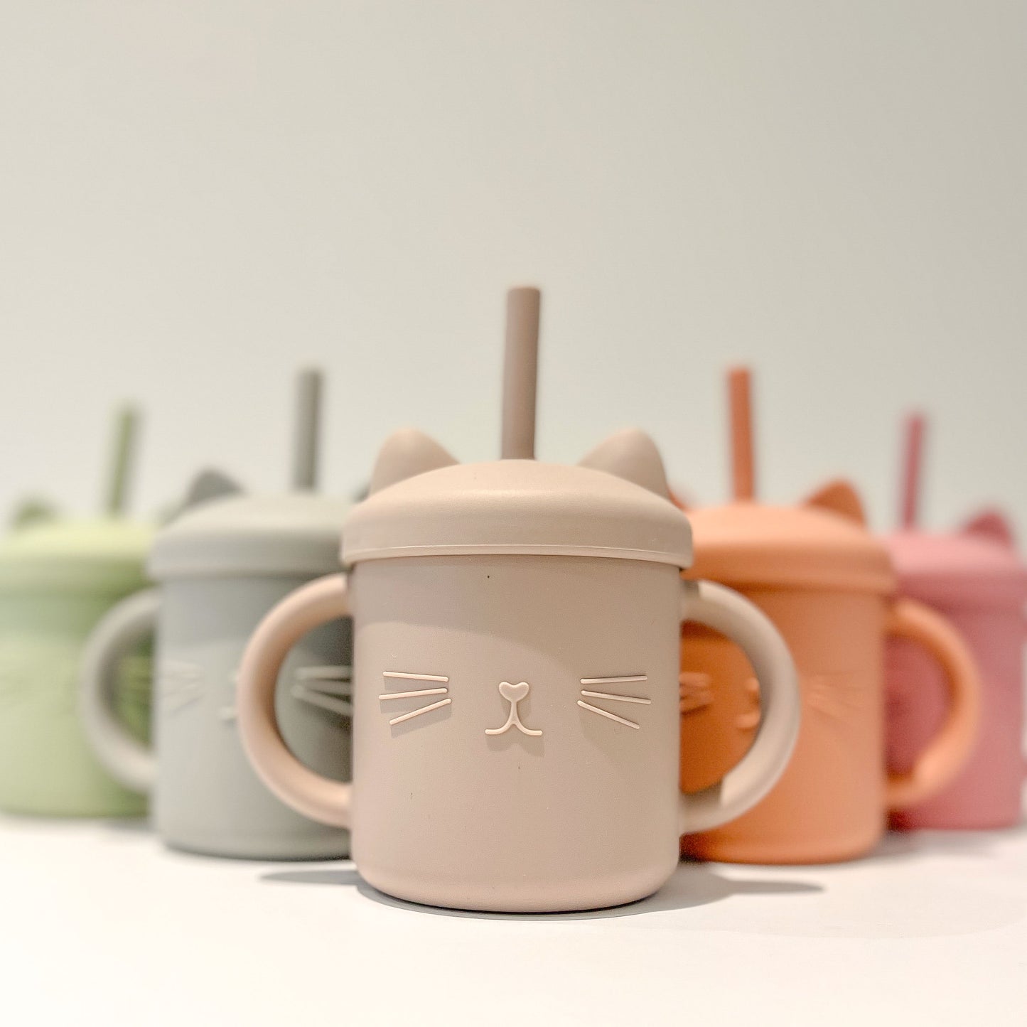 Kitty Silicone Straw Cup