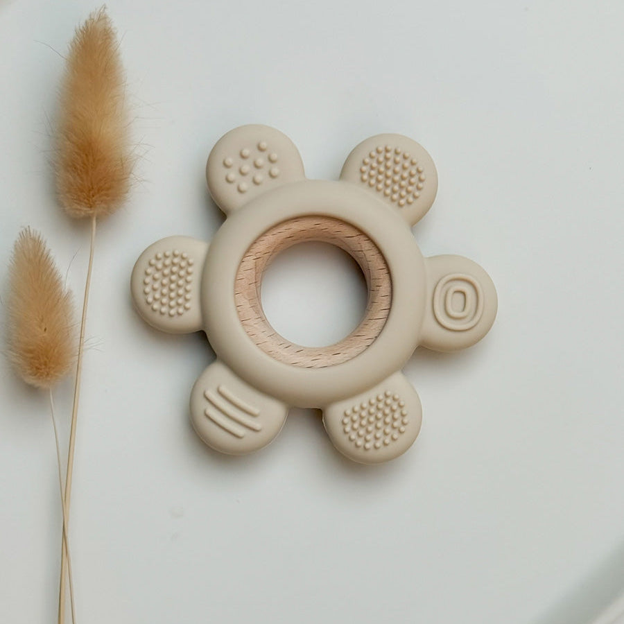 Round Silicone/Wood Teether