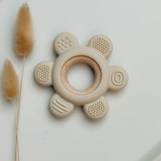 Round Silicone/Wood Teether