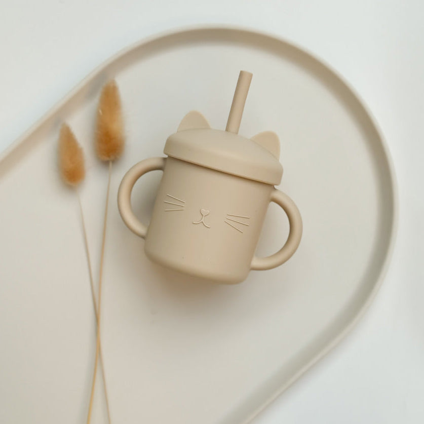 Kitty Silicone Straw Cup