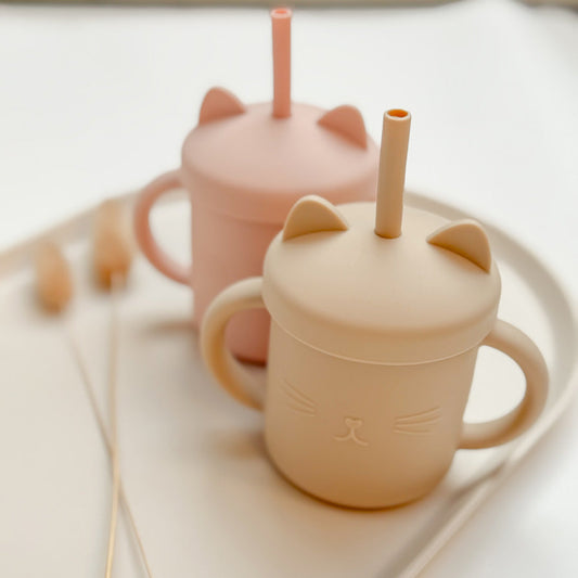 Kitty Silicone Straw Cup