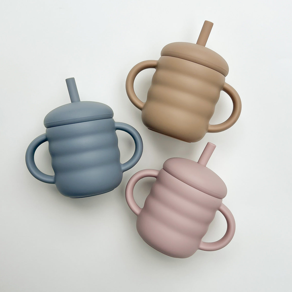 Ribbed Silicone Straw Cup