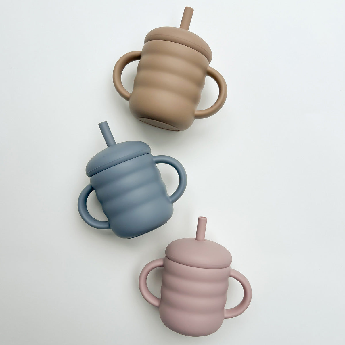Ribbed Silicone Straw Cup