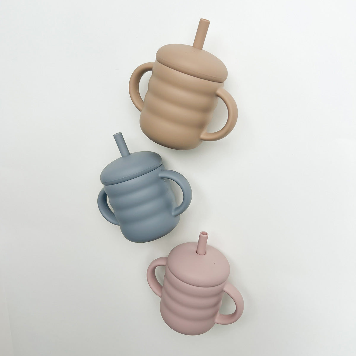 Ribbed Silicone Straw Cup