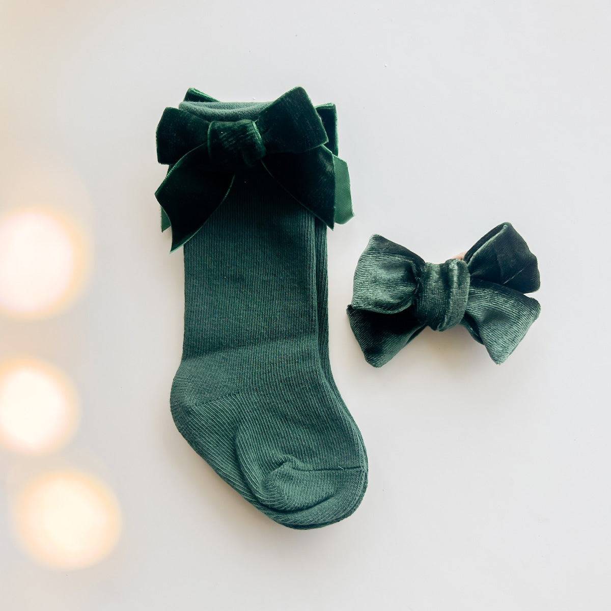 Velvet Bow Socks