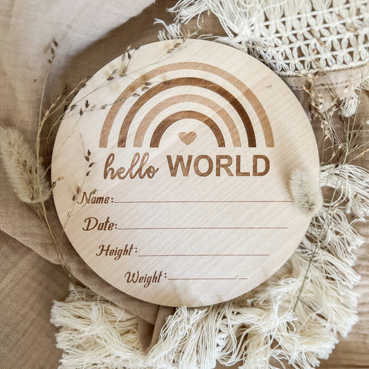 Hello World Wooden Disc