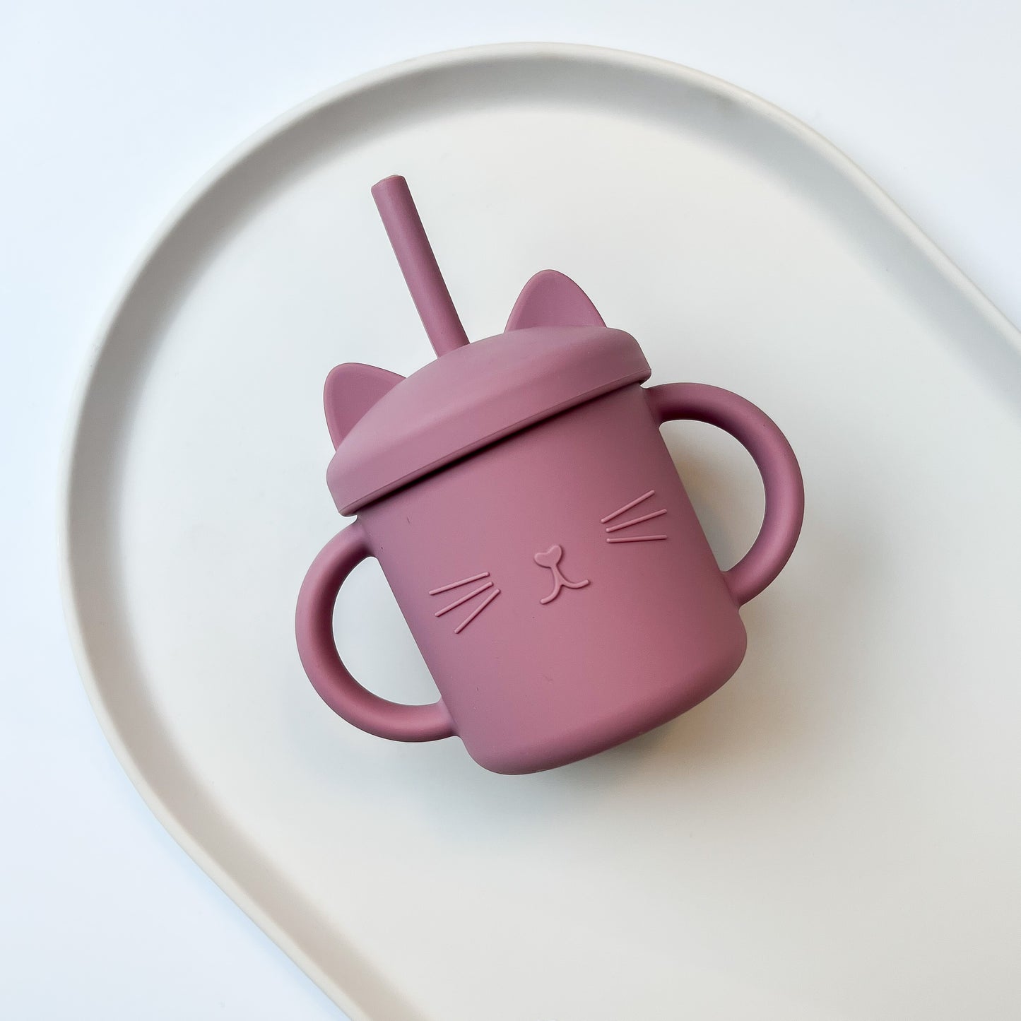 Kitty Silicone Straw Cup