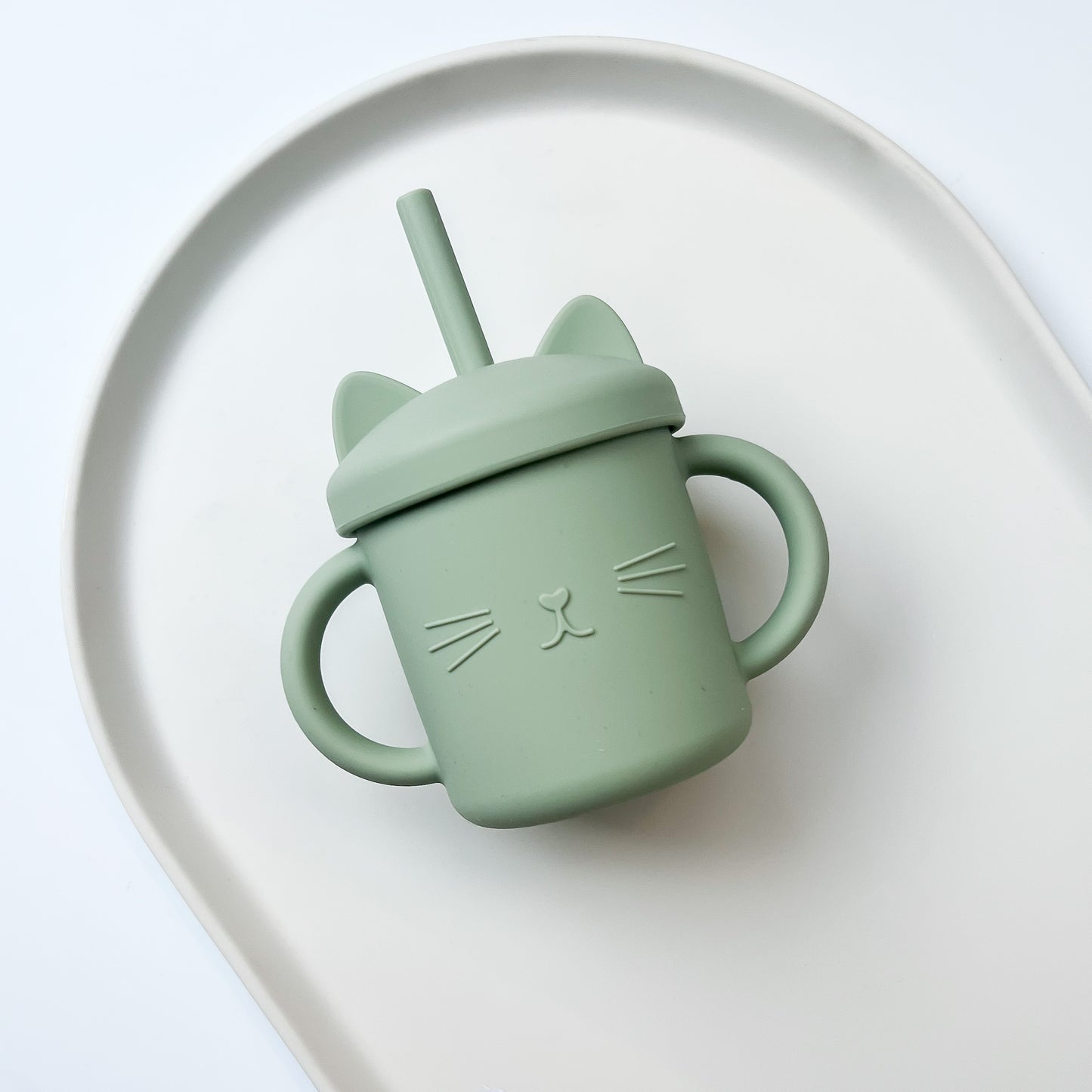 Kitty Silicone Straw Cup