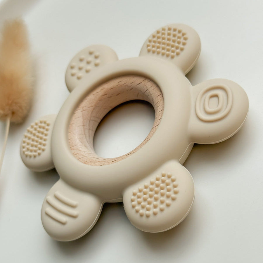 Round Silicone/Wood Teether