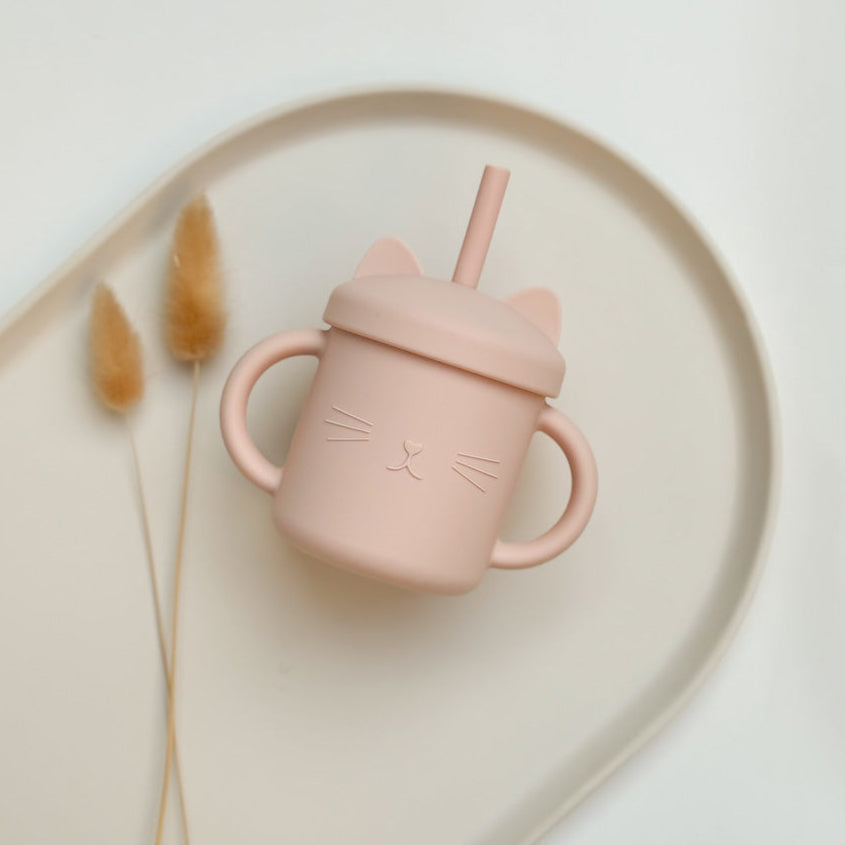 Kitty Silicone Straw Cup