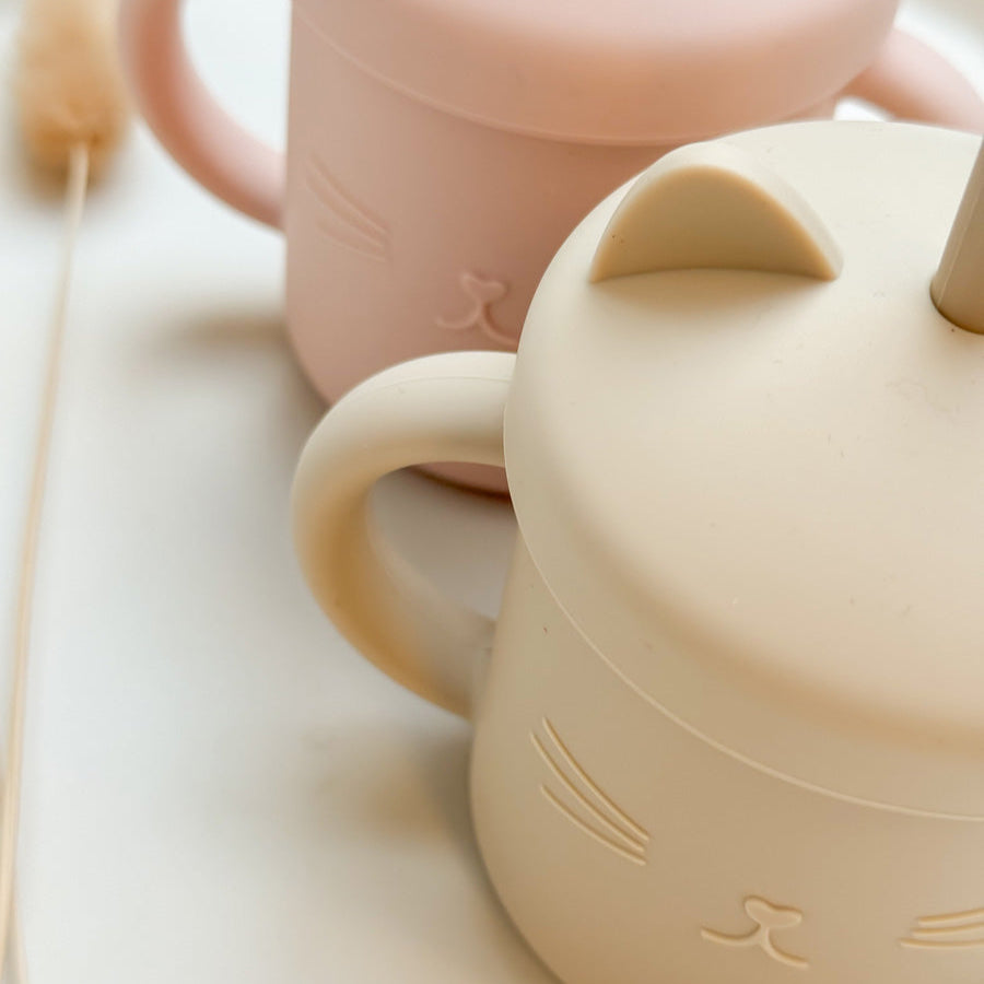 Kitty Silicone Straw Cup
