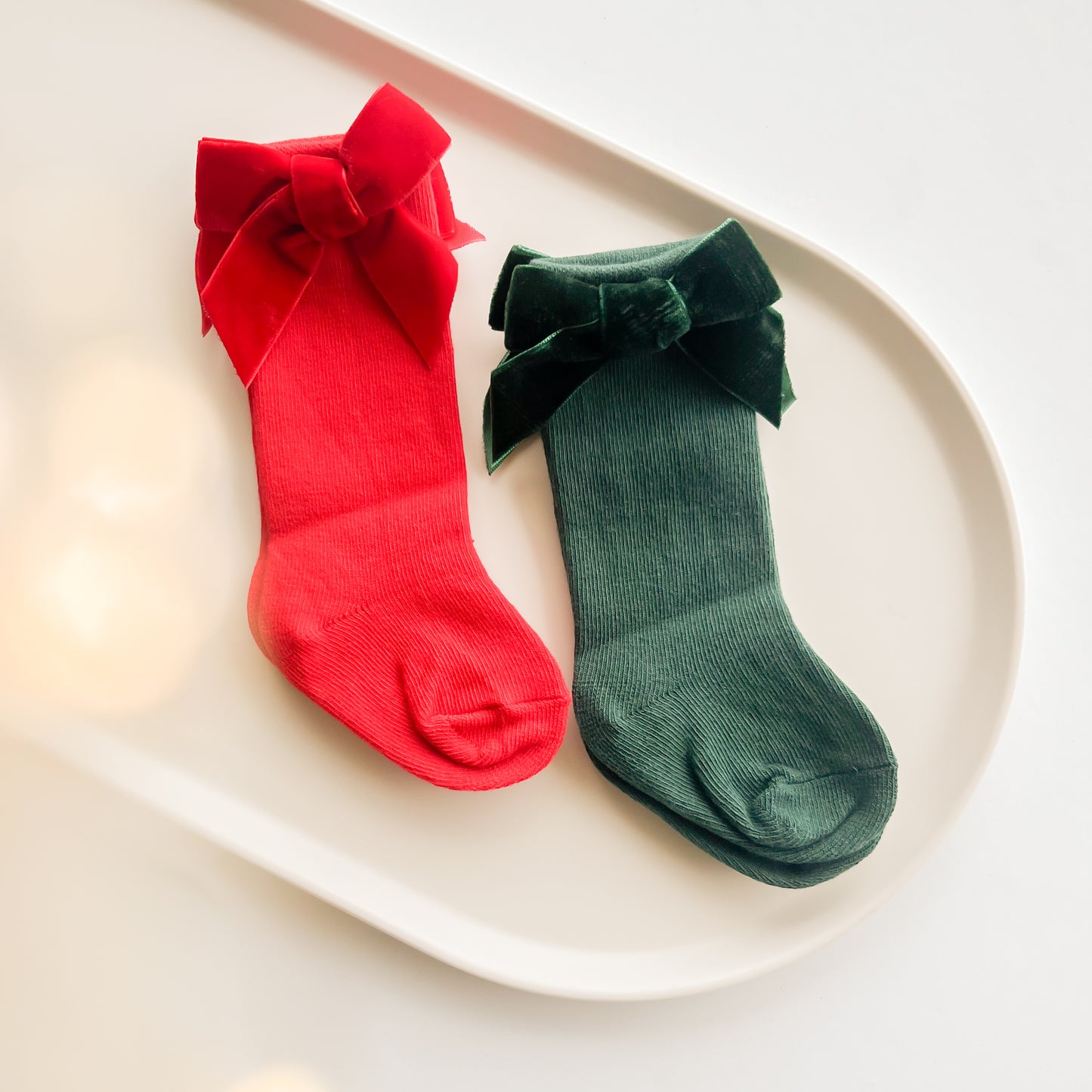 Velvet Bow Socks